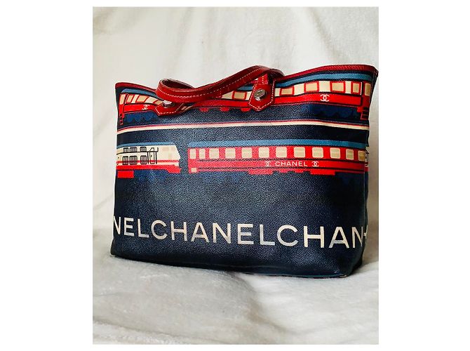 Le Boy Chanel Le Train Vermelho Azul - vista 8