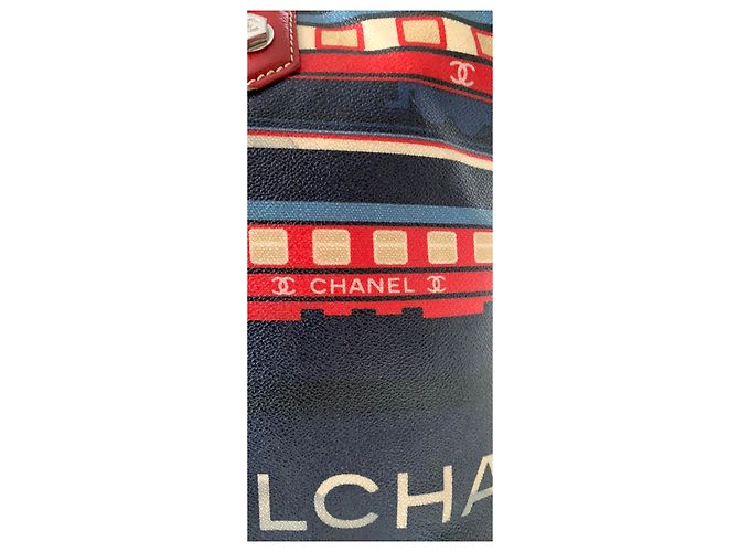 Le Boy Chanel Le Train Vermelho Azul - vista 9