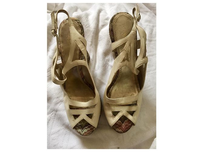 Missoni Keilsandalen Weiß Mehrfarben - Ansicht 2