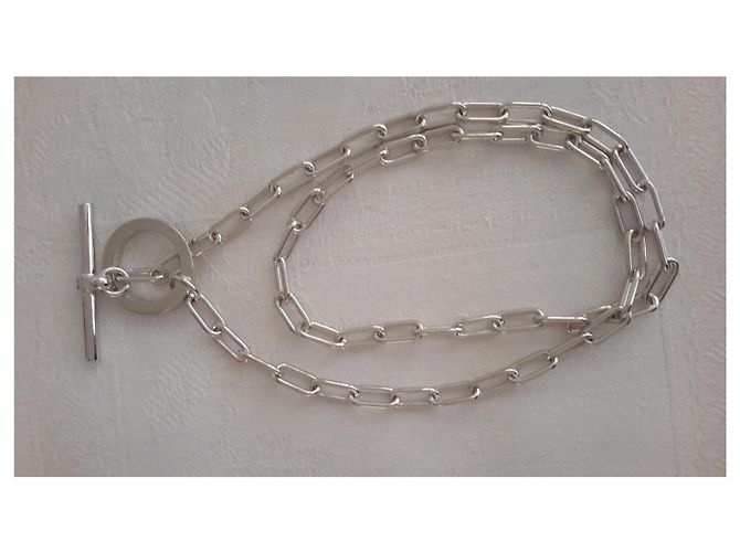 Hermès ANKERKETTE-HALSKETTE Silber - Ansicht 5