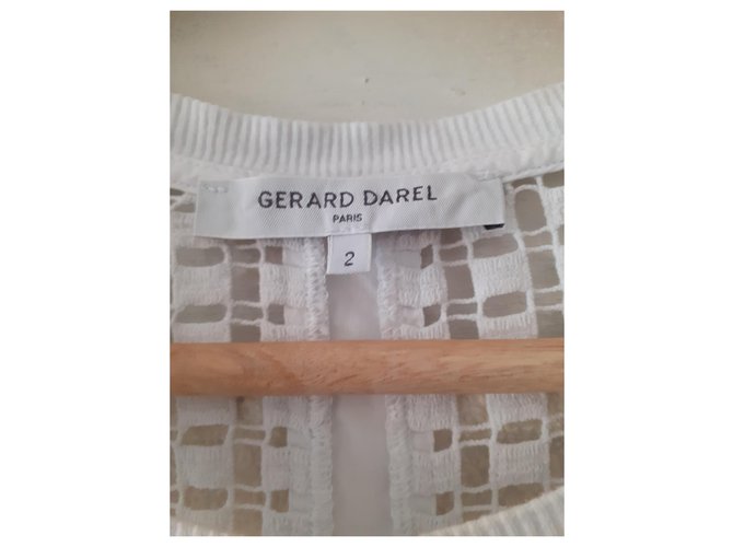 Top de encaje de algodón blanco Gerard Darel - vista 3