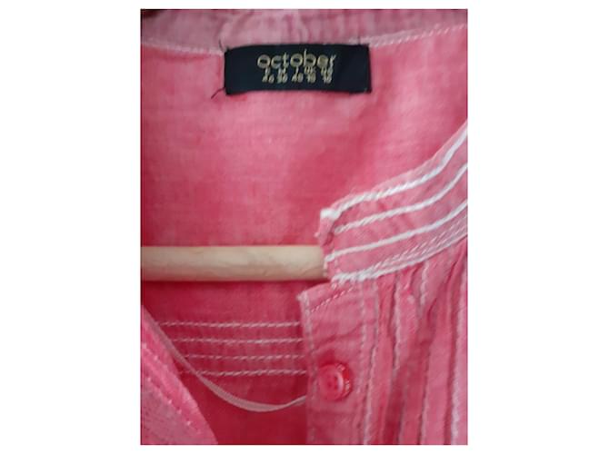 Autre Marque Blusa de algodón rosa - vista 3