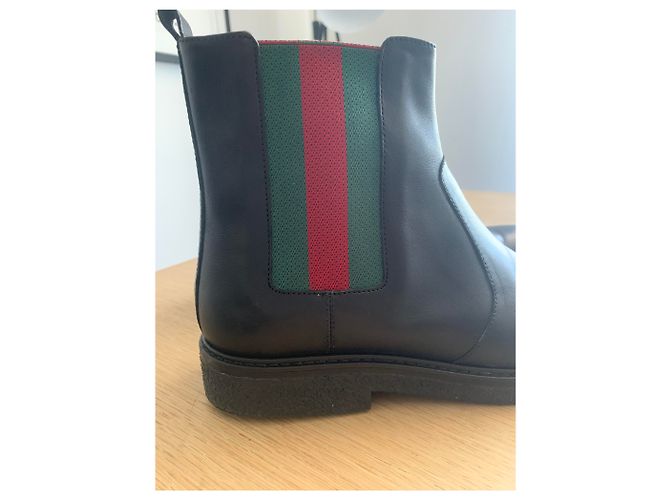 Stivaletti Gucci in pelle nera Nero - vista 3