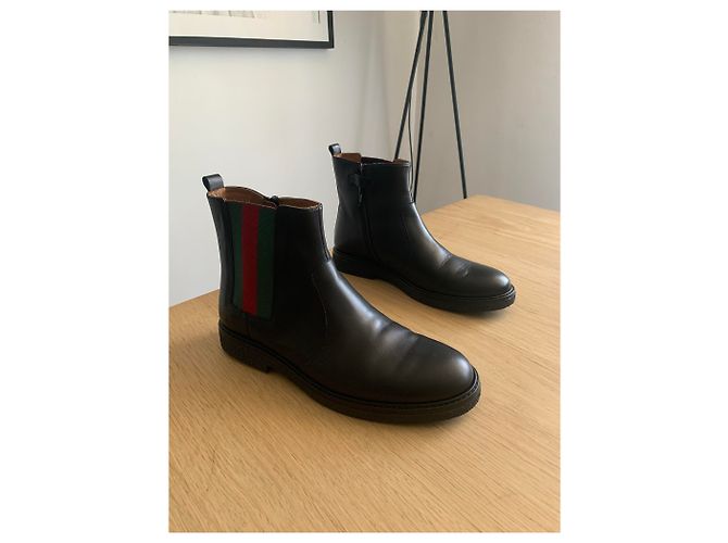Stivaletti Gucci in pelle nera Nero - vista 6