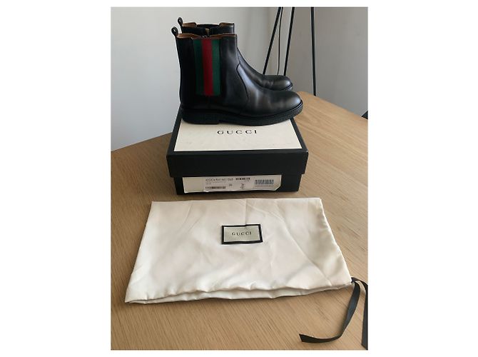 Stivaletti Gucci in pelle nera Nero - vista 7