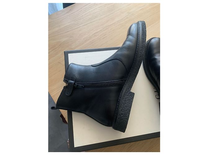 Stivaletti Gucci in pelle nera Nero - vista 8