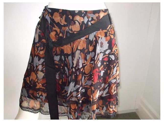 Liu.Jo Falda de seda con dobladillo con volantes Multicolor - vista 2