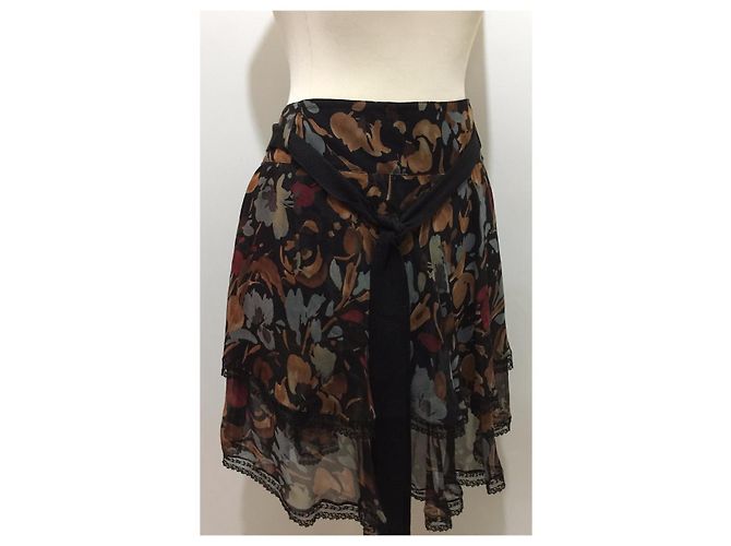 Liu.Jo Falda de seda con dobladillo con volantes Multicolor - vista 5