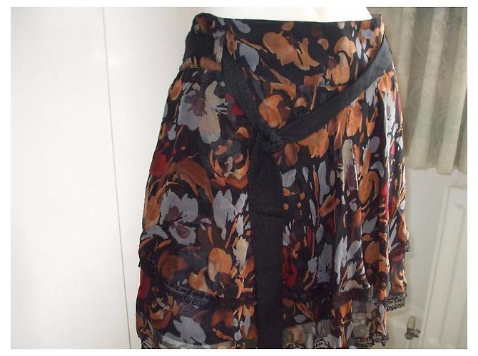 Liu.Jo Falda de seda con dobladillo con volantes Multicolor - vista 7