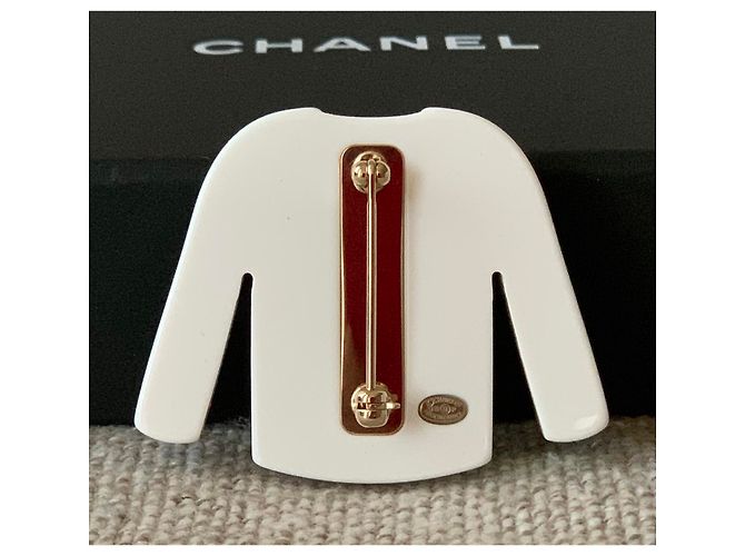 Spilla per spilla classica in resina nera / bianca Chanel Nero - vista 3