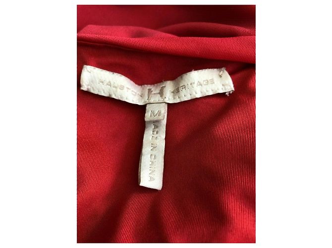 Halston Heritage Drapiertes Kleid mit Metallelement Rot Koralle - Ansicht 4