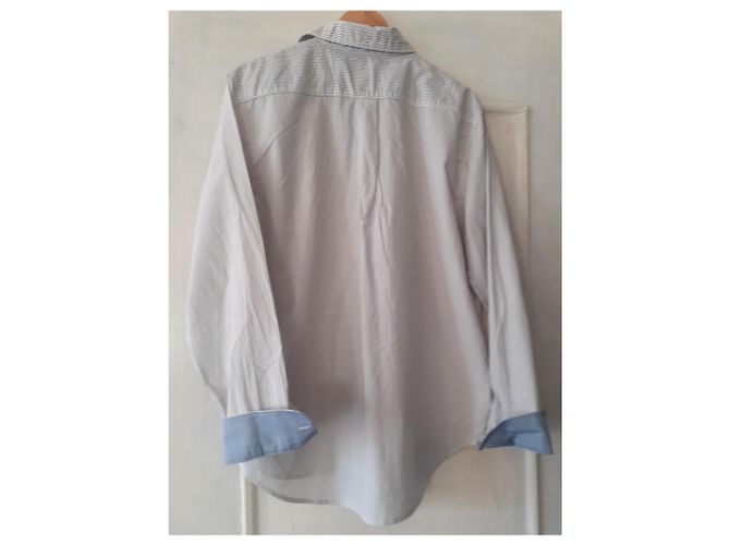 Camisa Levi's de algodão branca e azul claro Branco - vista 3