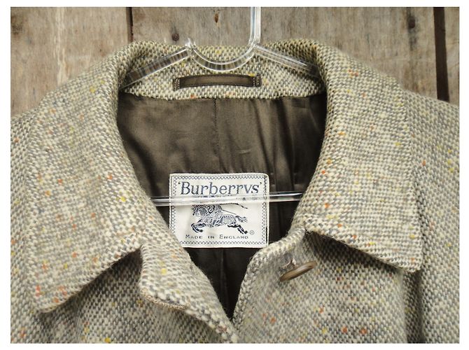 Abrigo Burberry de tweed irlandés gris - vista 2
