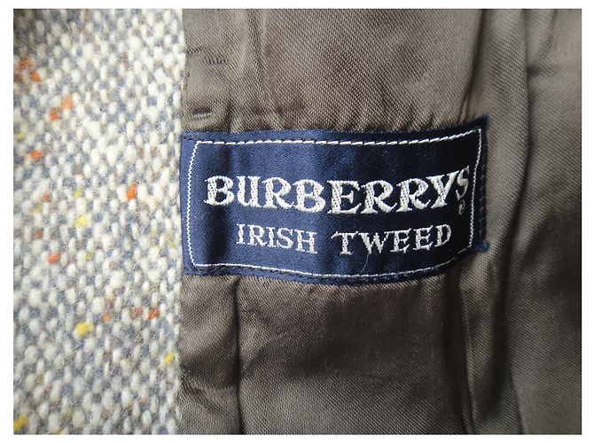 Abrigo Burberry de tweed irlandés gris - vista 4