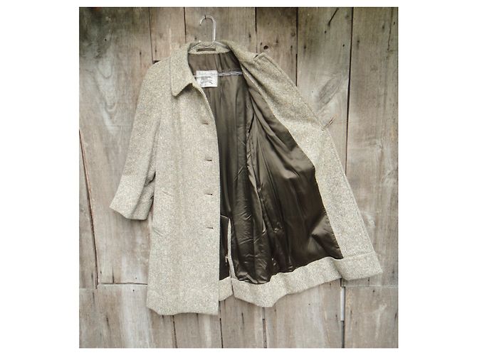 Abrigo Burberry de tweed irlandés gris - vista 6