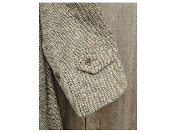 Abrigo Burberry de tweed irlandés gris - vista 8