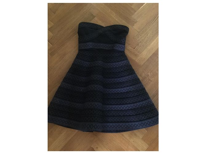 Mini abito senza spalline Maje Maya nero - vista 4