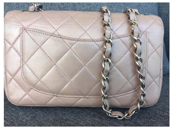 Timeless Borsa Chanel mini in pelle rosa - vista 2