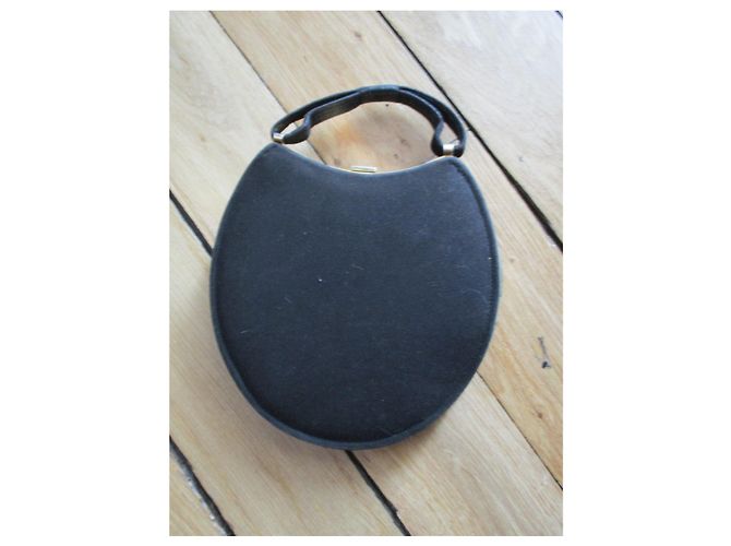 Autre Marque Minaudière in pelle di vitello nera. Nero Gold hardware - vista 2
