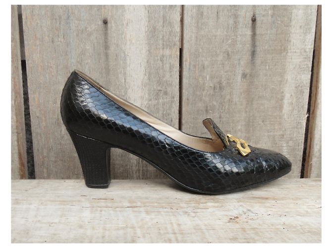 décolleté vintage Bruno Magli p 40 Nero - vista 7