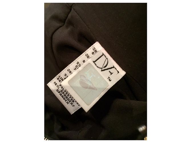 Diane Von Furstenberg DvF Metallic Kleid mit freiliegendem Reißverschluss Schwarz Metallisch - Ansicht 7