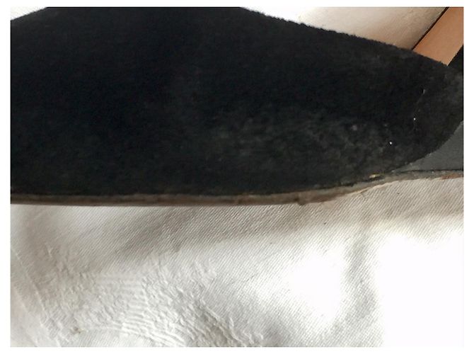Isabel Marant Zeppa con cinturino alla caviglia in camoscio e pelle Shane Nero - vista 6