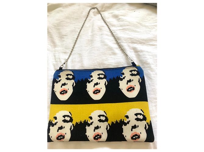 Pochette Pop Art Essentiel Antwerp Nera Blu Gialla Nero Giallo - vista 2
