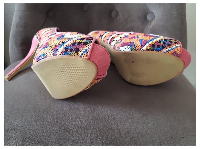 Autre Marque Sequined platform pumps Multiple colors - view 4