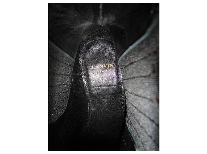 Stivaletti Chelsea Lanvin Suede Marrone - vista 3