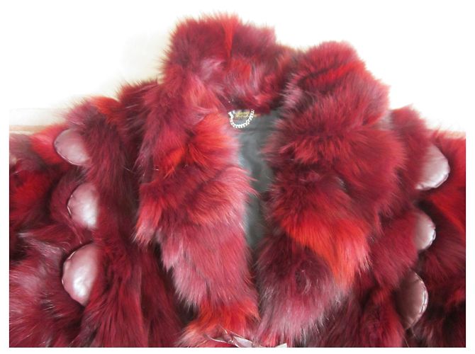 inconnue Red Fox Fur Jacket Size 40 - view 2