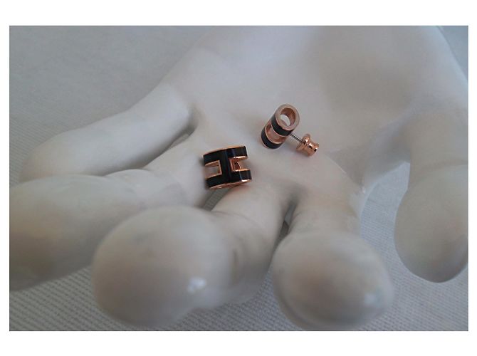 Hermès POP H EARRINGS Preto - vista 2
