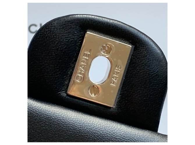 CHANEL MINI SACO RETANGULAR Preto - vista 12