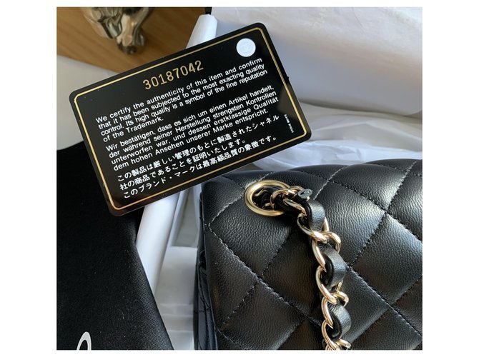 CHANEL MINI SACO RETANGULAR Preto - vista 5