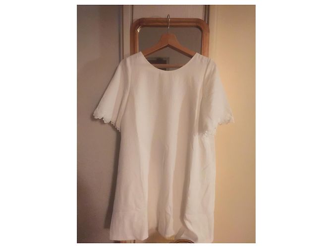 Vestido SéZane Fanny Blanco de Algodón - vista 3