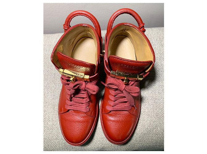 Buscemi Scarpe da ginnastica in pelle Rosso - vista 4