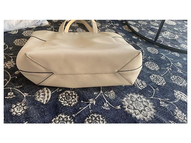 Bolsa de couro Lancel Enveloppe Bege - vista 3