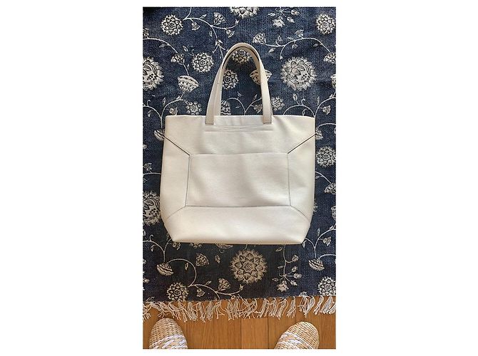 Bolsa de couro Lancel Enveloppe Bege - vista 4