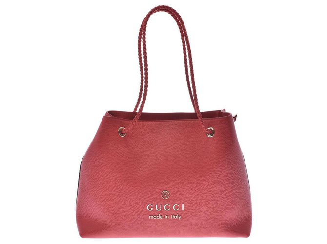 Gucci handbag Red Leather ref.216367 Joli Closet