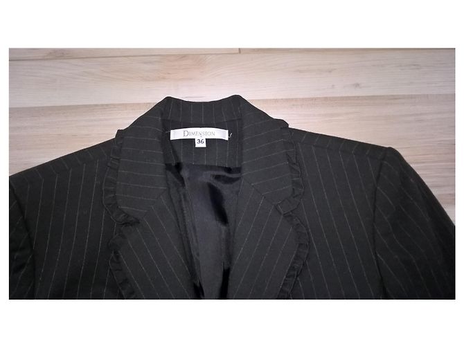 Conjunto de Terninho Preto Dimension com Faixa de Tênis Branca - vista 2
