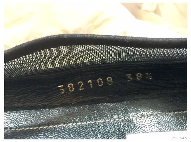 Balenciaga Ballerine in camoscio e rete con borchie Nero - vista 9