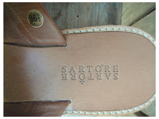 Sartore p Sandalen 37,5 neue Bedingung Hellbraun - Ansicht 3