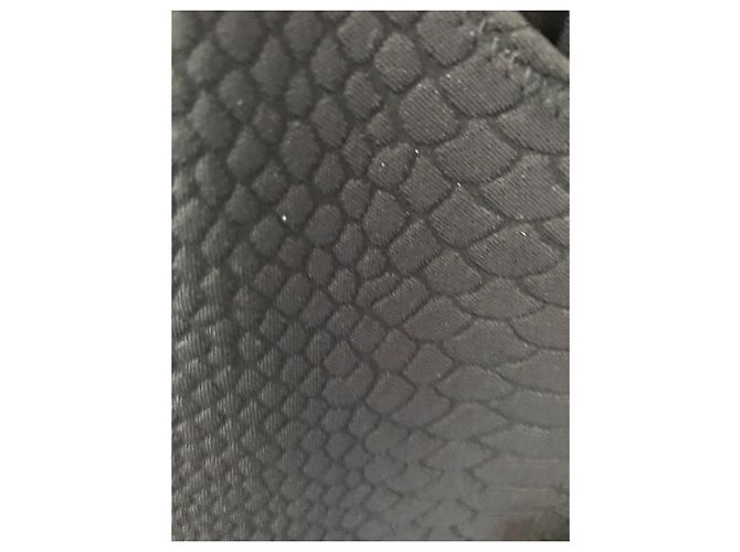 Vestido Christopher Kane Estampa Python Preto e Cinza Nylon - vista 4