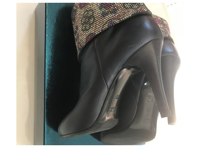 Autre Marque Stivaletti Bijoux FABI in pelle blu notte Nero - vista 7