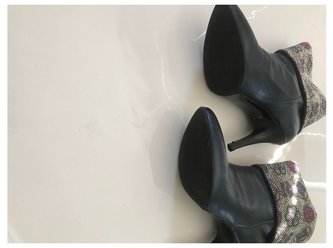 Autre Marque Stivaletti Bijoux FABI in pelle blu notte Nero - vista 9