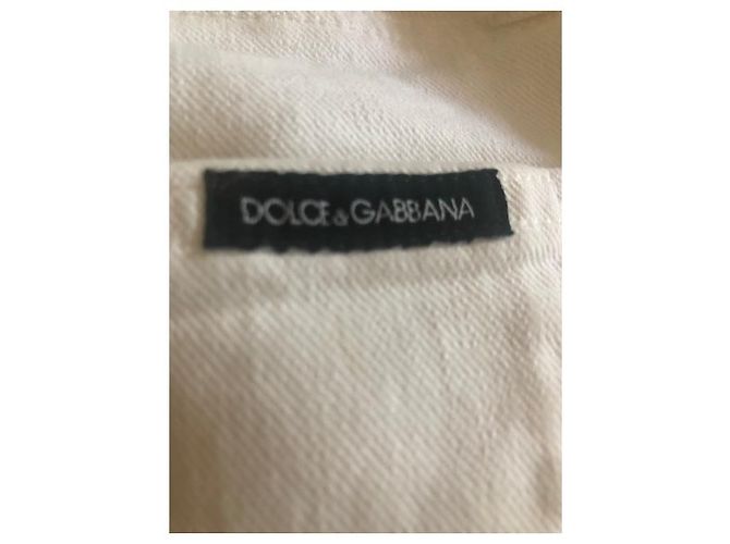 Dolce & Gabbana Bota de Jean Blanc Dolce e Gabbana Blanco - vista 5