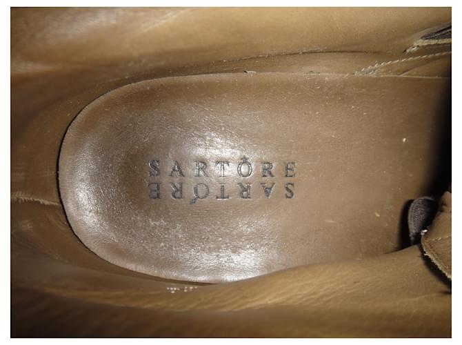 sneakers Sartore p 38,5 en python Bronze - vue 2