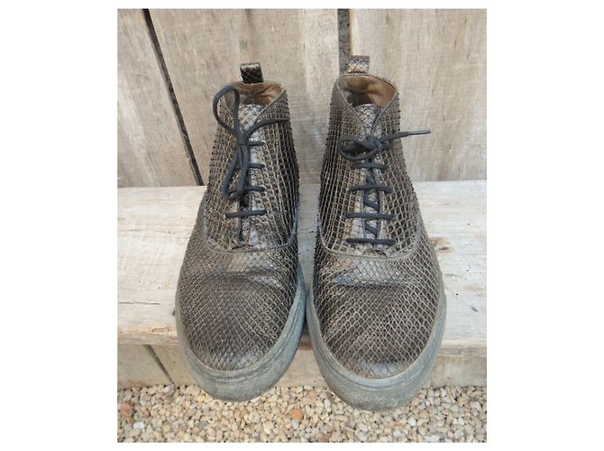 sneakers Sartore p 38,5 en python Bronze - vue 5