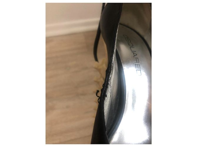 Dsquared2 Pompe a punta aperta del midollo spinale Nero Bianco Beige - vista 6