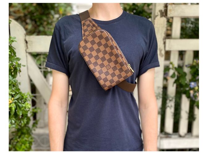 Louis Vuitton Marsupio Geronimo Damier Ebene Gold hardware - vista 6
