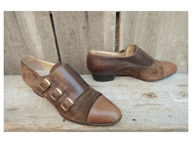 Scarpa Hermès con fibbia p 39 Marrone - vista 4